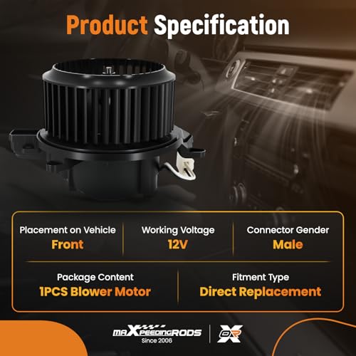Image of maXpeedingrods HVAC Blower Motor with Fan Cage BM10143C for Chevy Silverado 1500 2019-2021 2500 HD 3500 HD 2020-2021, for GMC Sierra 1500 2500 HD 3500 HD 2020-2021, AC Heater Blower Motor # PM5084
