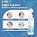 RAELIS Saline Solution, 300ml /10.56 FL OZ Normal Solution for Multiple Household Uses, 5ml Each, 60 per Box