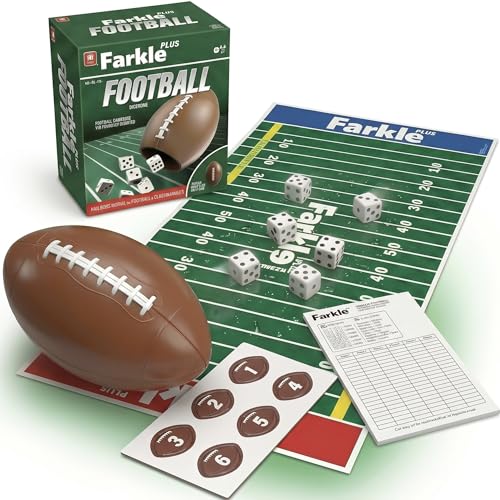 BLUE DRAGON Football Farkle Dice Game 6 Dice Set with Cup Family Game