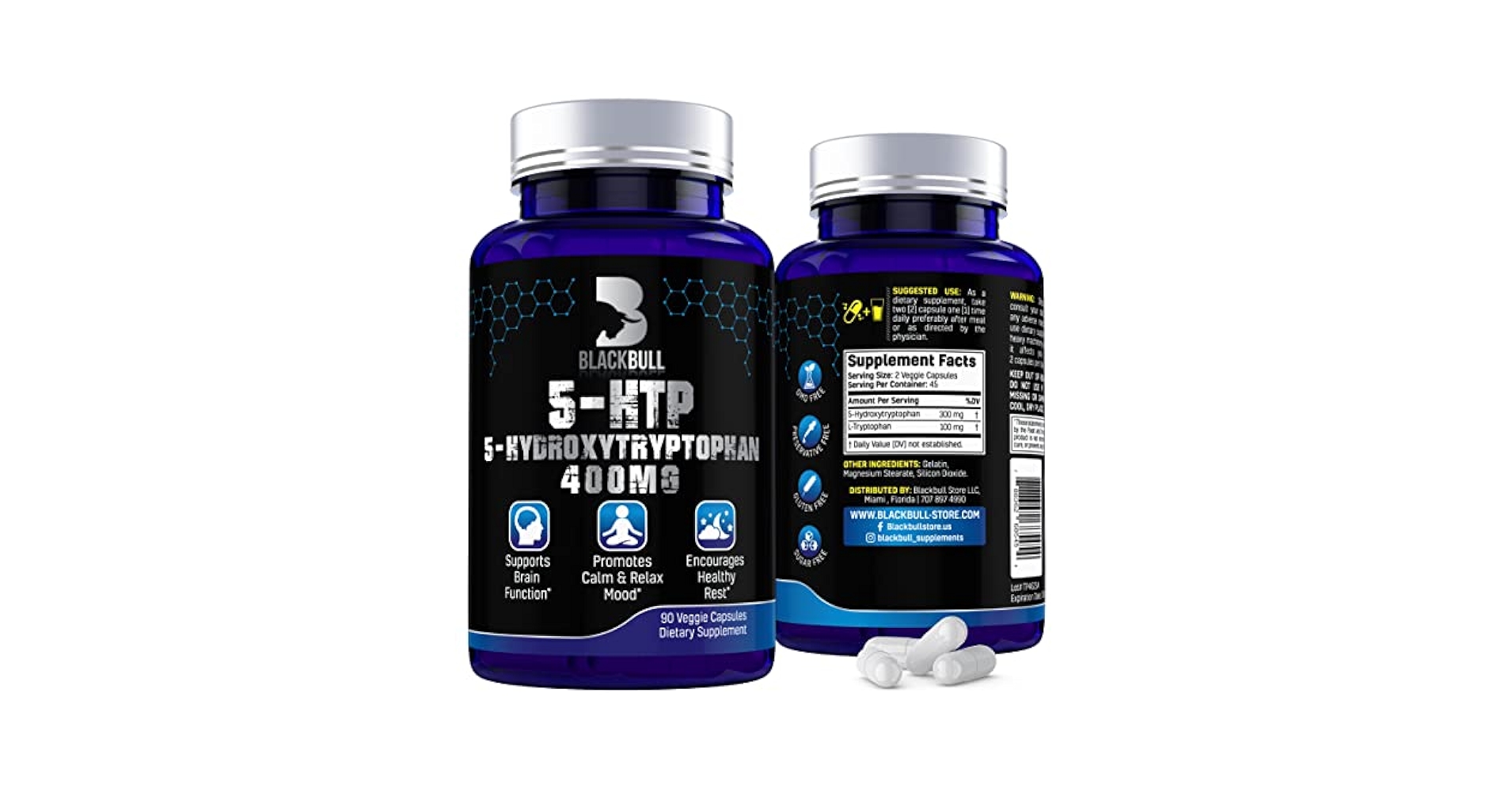 Amazon.com: BlackBull 5htp Supplement 90 Caps Advanced 5