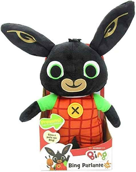 Giochi Preziosi Bing Peluche Parlante Altezza 33 cm, Giochi Bambini 0 Mesi +, Peluche Neonato, Ripete le Sue Frasi Preferite con la Voce Originale, Ideale per Compagnia Durante la Nanna - 1
