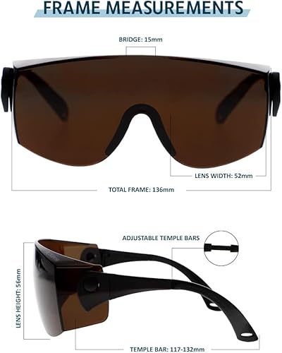 Gafas de seguridad IPL - Gafas IPL Protección ocular de 190 nm a 2000 nm - Gafas de terapia de luz - Con reconocimiento de color TruView - Lente de