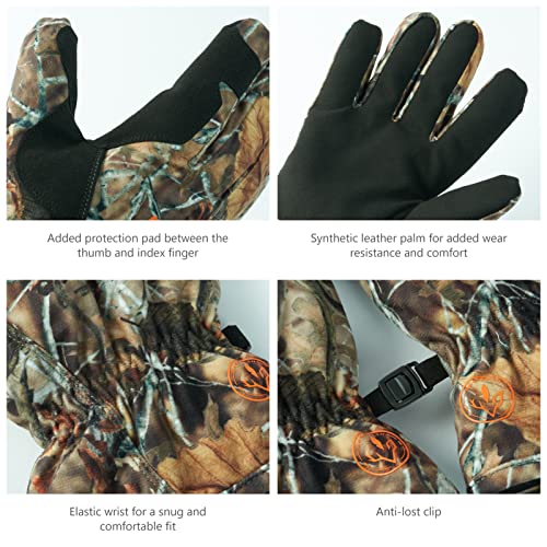 Bassdash Men’s Insulated Hunting Gloves Waterproof Camo Gloves For Cold Weather Outdoor Activities Hg02M #TOP5