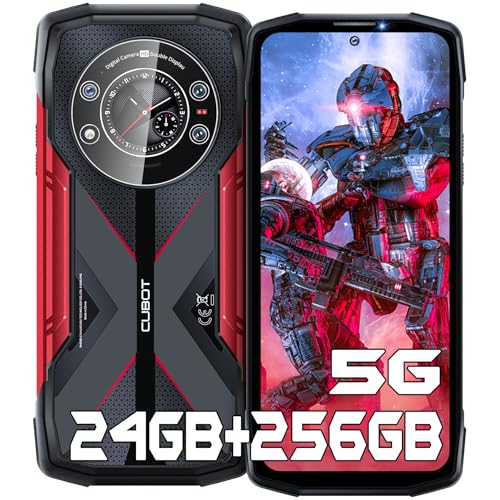 CUBOT Kingkong Star Rugged Smartphone 5G - Android 13 Rugged Mobile Phones, 24GB+256GB/1TB, 10600mAh(33W), 6.78" FHD+ & 1.09" Back Dsiplay, 100MP+24MP Night Vision, NFC/Dual 5G SIM Waterproof Phone
