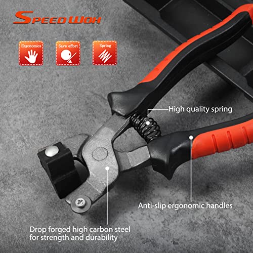 SPEEDWOX Mosaik-Zange 20,3 cm Fliesenzange mit starkem Kunststoffbrecher Ritzrad zum schnellen Schneiden von Porzellan Keramik Spiegel professionelle Glasschneider Score-Fliesenwerkzeug robuste Zange