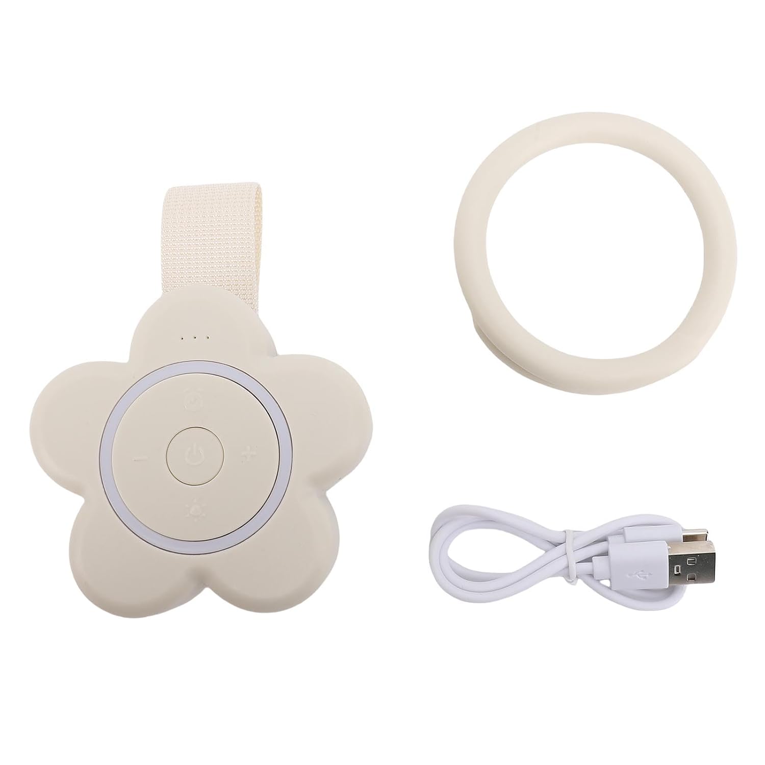 Matybobe WHITE NOISE SLEEP SOUND MACHINE PORTABLE TIMER MUSIC BEIGE FOR BABY LIGHTWEIGHT SHOWER HOME OFFICE