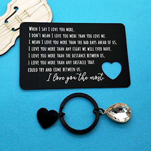 Xiahuyu Engraved Wallet Card Insert for Boyfriend Fiance Husband Christmas Birthday Gift Wedding Anniversary Card Gift Valentines Day Gifts I Love You Gifts for Him Boyfriend3