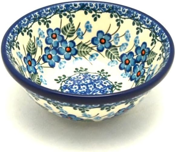 Polish Pottery Dish - Deep Round Food Prep - Parisian Posies