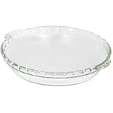 Bakeware 9&period;5" Clear Scalloped Glass Pie Plate - Made in USA