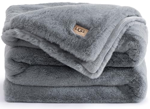 UGG Plush Faux Fur Throw
