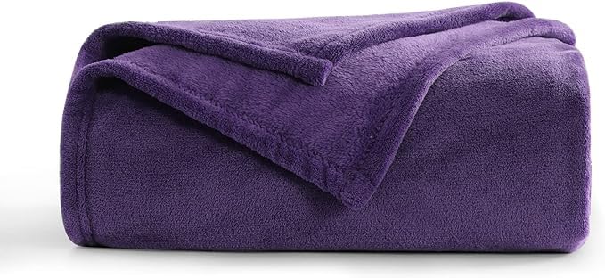 Papa Jones Ltd Soft Warm Faux Fur Throw Sofa Bed Blanket Large (150cm x 200cm), purple