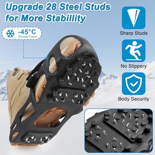 Shaddock Fishing JL-28C BD-CLEATS-XL-BLACK Ice Snow Traction Cleats thumb #1