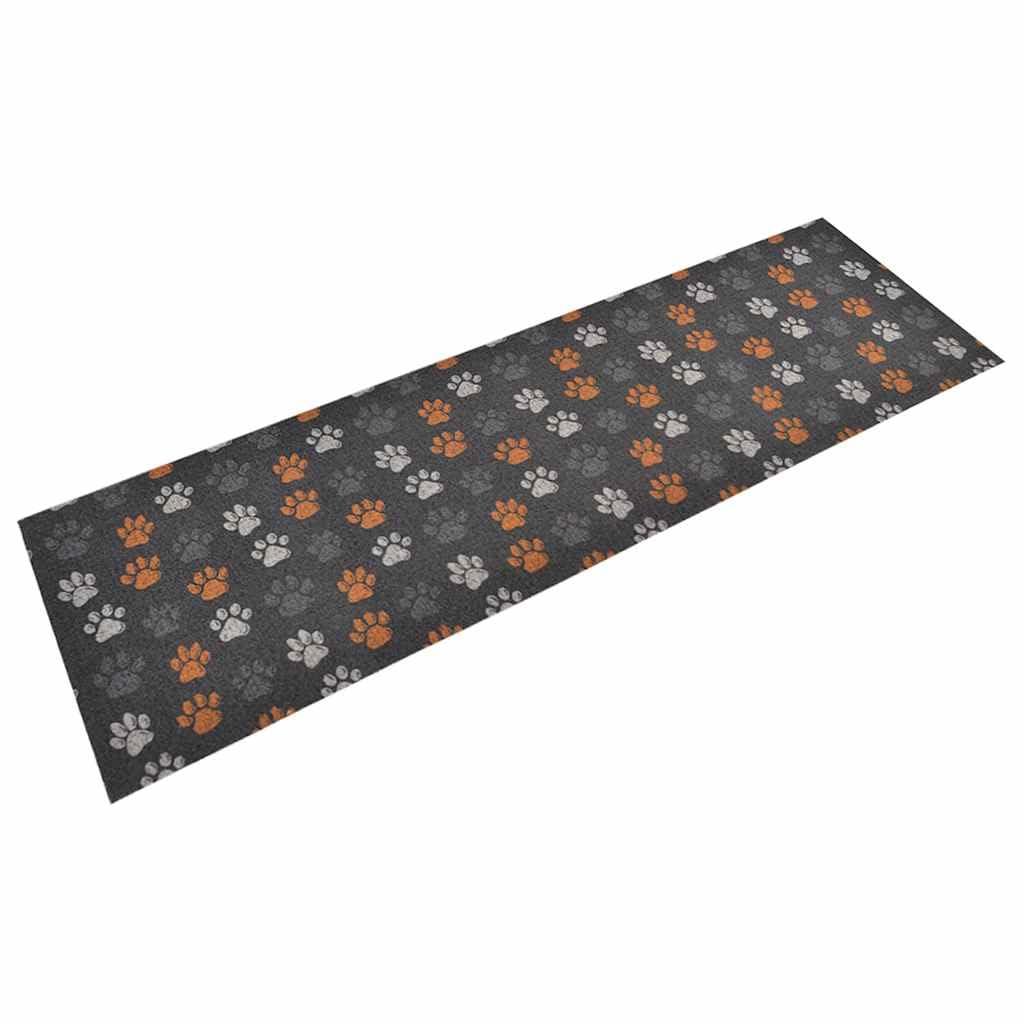 Küchenläufer Waschbar 60x180 cm Samt Küchenteppich Pfoten