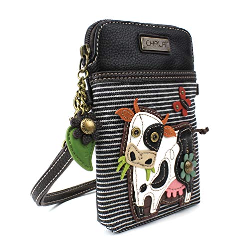 Image of Chala Crossbody Cell Phone Purse-Women Canvas Multicolor Handbag with Adjustable Strap