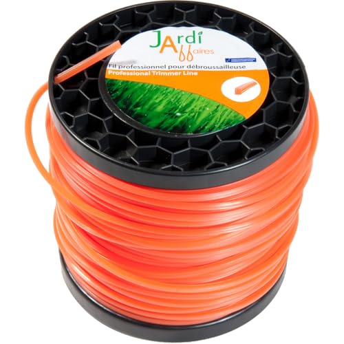 Jardiaffaires Bobine de Fil pour débroussailleuse Carré qualité Pro 4mm x 66 mètres