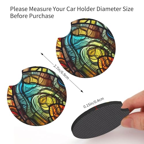 Portavasos de Coche Universal Redondo 2 Pzas Neopreno miniatura 2