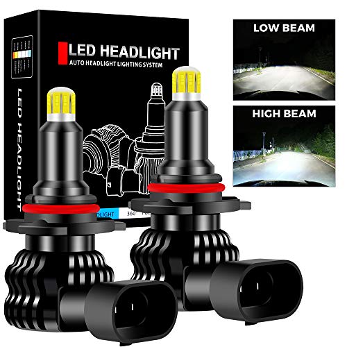 2 STUKS 9005 HB3 Super Heldere LED Koplamp Lamp Conversie Kit 50W 360 °Volledige Beam Opgewaardeerde Autokoplamp Lamp voor Hoog/Dimlicht Vervanging Kit Canbus Foutloos Xenon Wit 6500K 5000LM