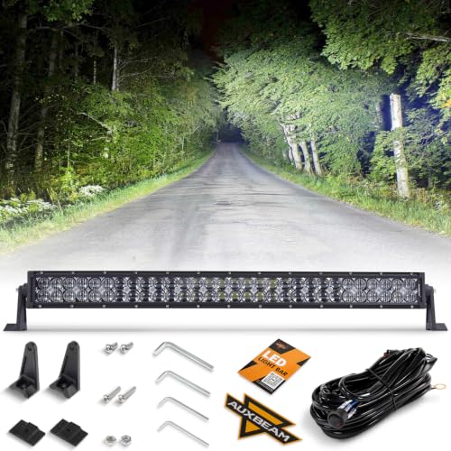 Image of Auxbeam 32 Inch 180W LED Light Bar, 5D Lens Double Row Driving Combo Lights