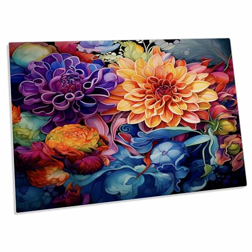 Alfombrilla de escritorio con diseño floral abstracto miniatura 1