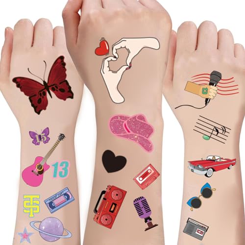 Temporary Tattoos Stickers For Fan Birthday Party Decorations, 150 Pcs Hand Face Tattoo Stickers Party Favor Party Supplies, Christmas Gift For Kid Boy Girl Adult