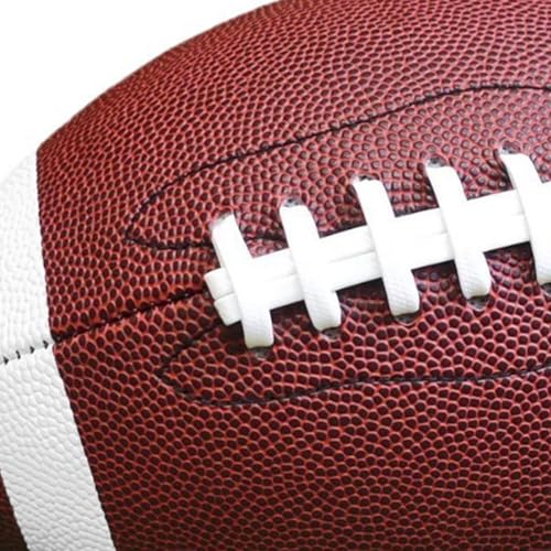 QSTDGVPW American Football Rugby Ball with Inflator Pump Soft Training Football for Outdoor, 69.5cm to 71.5cm