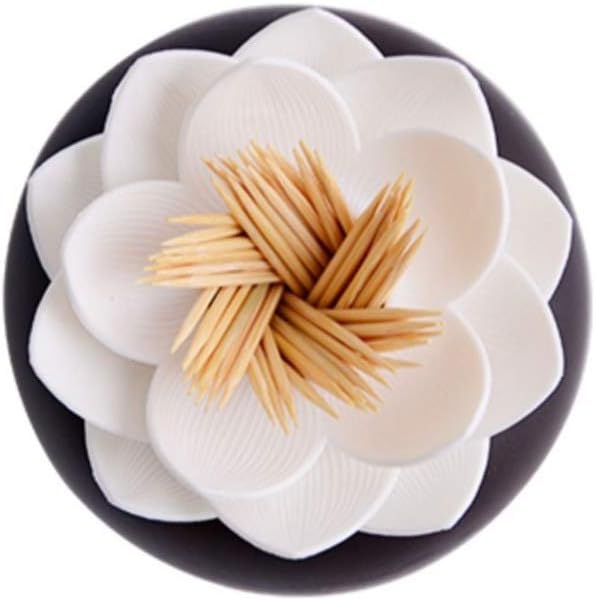 Toothpick Box,Swab Holder,Toothpicks Brushes Holder Box Case Storage Organizer Jar with Clear Lid Home Living Room Restaurant