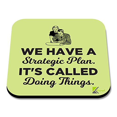 CS275 We Have a Strategic Plan. It's Called Doing Things.Novelty Funny Coffee Tea Drink Gift Glossy MDF Wooden Coaster
