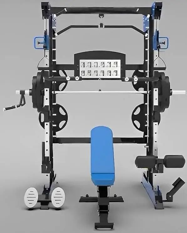 French Fitness Rig & Rack Functional Trainer w/3 Tier Storage 78” | Space-Saving All-in-One Workout Solution (175 lbs Weight Stack)