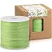Whaline 229 Yards Raffia Paper Ribbon Craft Packing Paper Twine for Festival Gifts, DIY Decoration and Weaving, 1/4 inch Width (Green)