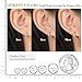 Gokeey 5 Pairs Small Silver Hoop Earrings Set, Cute Helix Huggie Earrings for Women Men, Hypoallergenic 316L Stainless Steel Tiny Cartilage Earrings Hoop Silver Hoop Earrings for Multiple Piercing Jewelry Gift 6mm 6mm 8mm 8mm 10mm