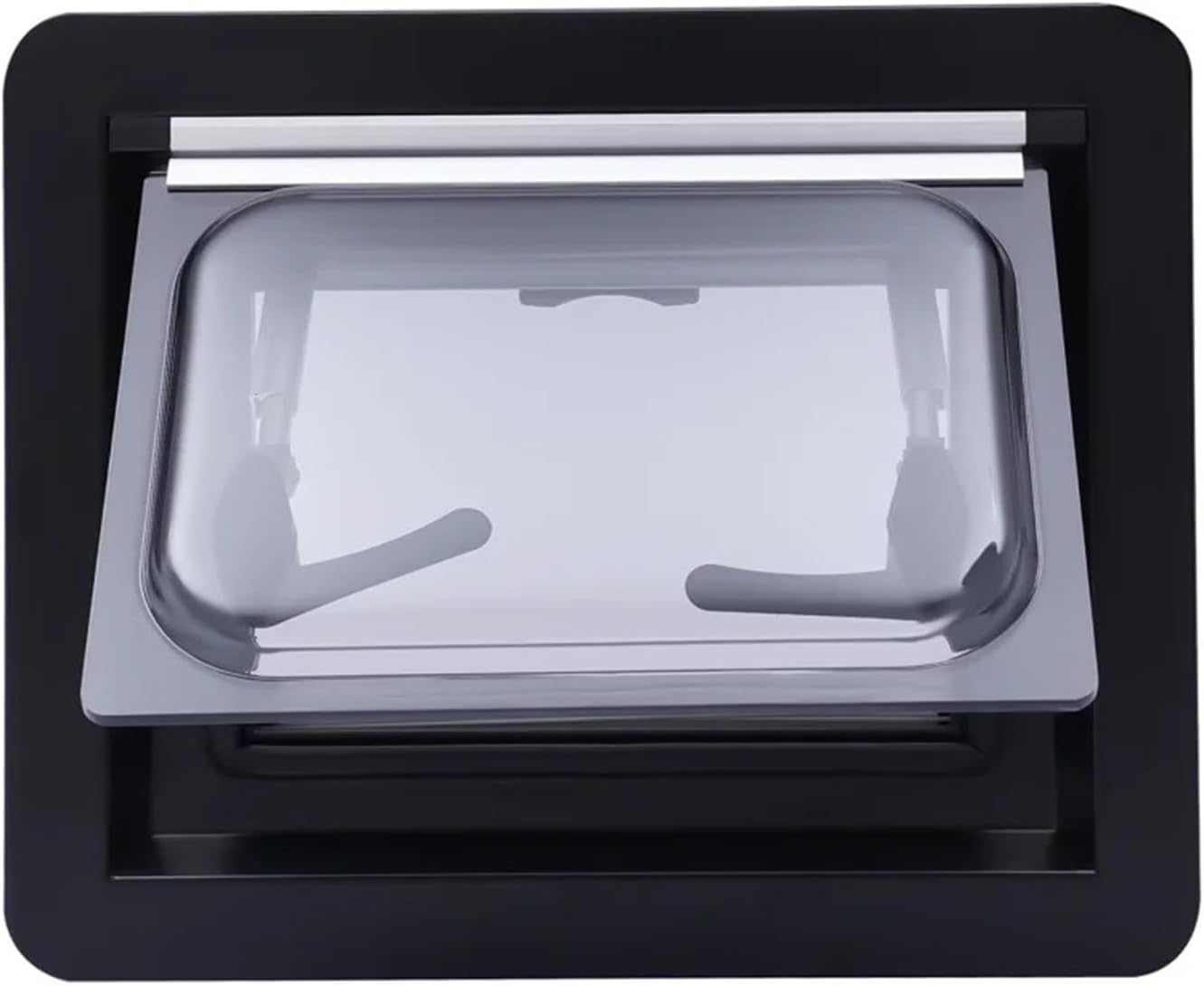 RV Window Replacement 350x280mm RV Trailer Caravan Side Ventilation Window, Aluminum Hinged Push-Out Design
