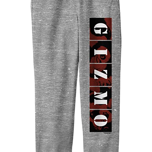 Bioworld Gremlins Gizmo Military-Style Text with Squares Youth Heather Gray Graphic Jogger Pants2