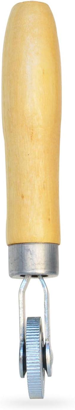 Tire Patch Roller Wooden Handle 1 1/2" Dia Tire Repair Tool (6mm)