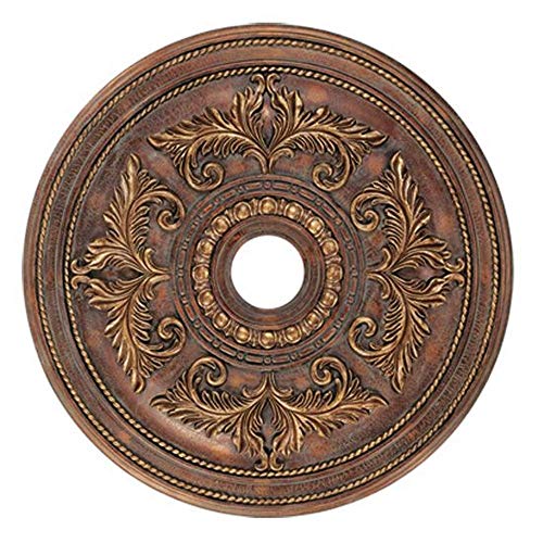 Image of Livex Lighting 8210-30 Ceiling Medallion, Crackled Greek Bronze Medium
