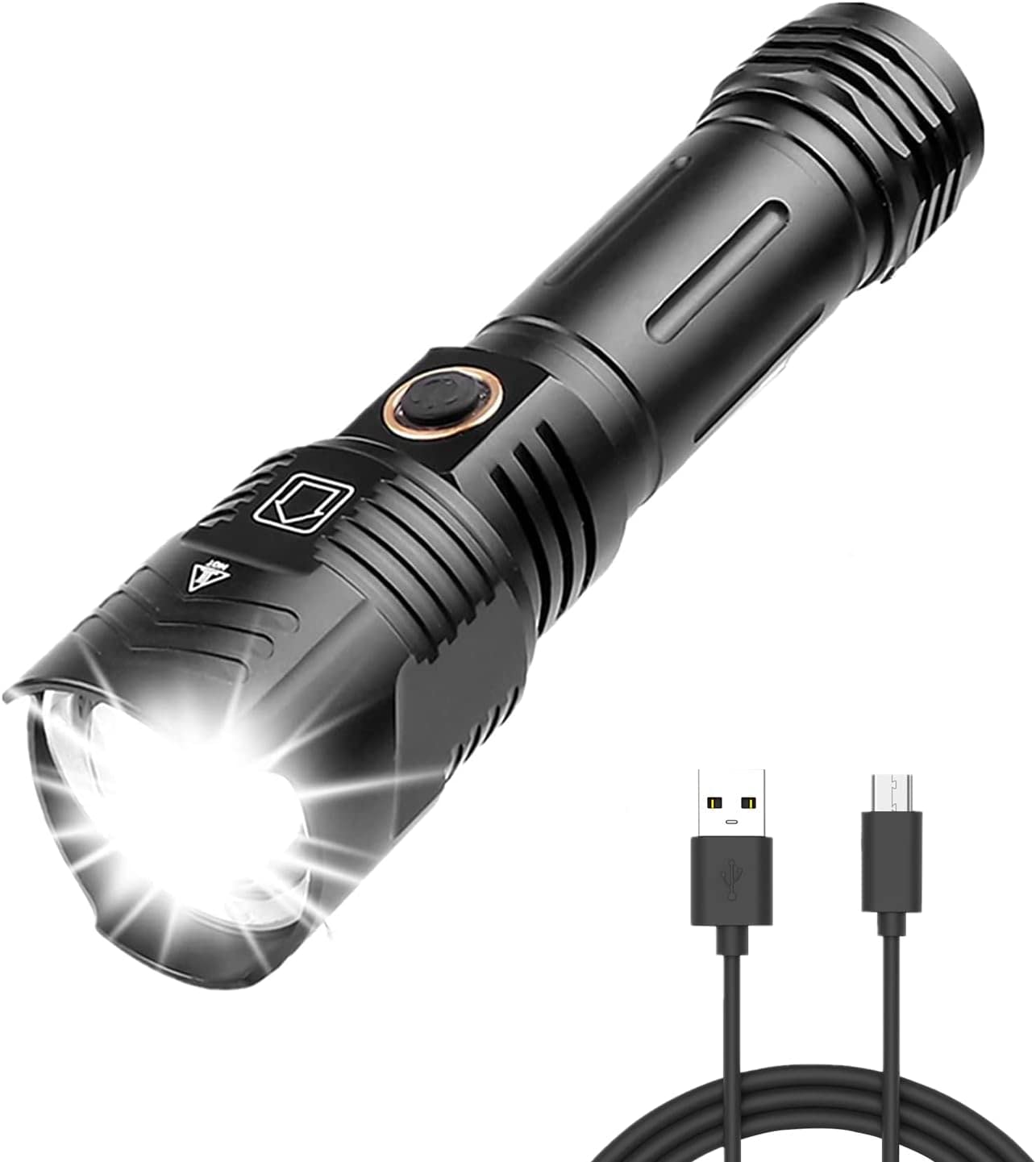 P100 Tactical Flashlight Rechargeable - 10000 Lumens Super Bright, Zoomable, 5 Modes, Waterproof - View #13