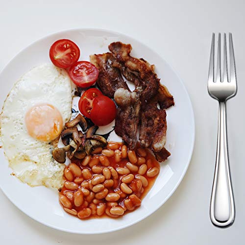 Hissf Dinner Forks Stainless Steel 18/0 Of Table Forks 6 Pcs For Home, Kitchen Restaurant, Dishwasher Safe, 7.99 Inches, Silver #TOP5