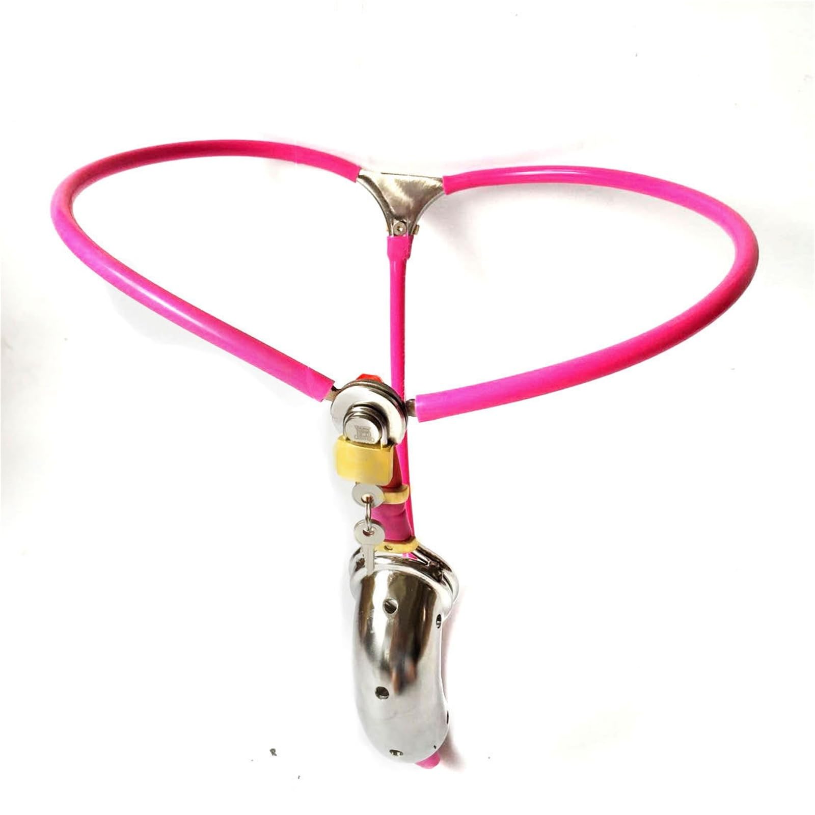 Il Set Di Gabbia Castità Per Uomo In Acciaio Inossidabile Combina Perfettamente Le Funzioni Una Per Pene E Un Plug Anale, Offrendo Agli Appassionati Giochi SM I Prodotti Migliori