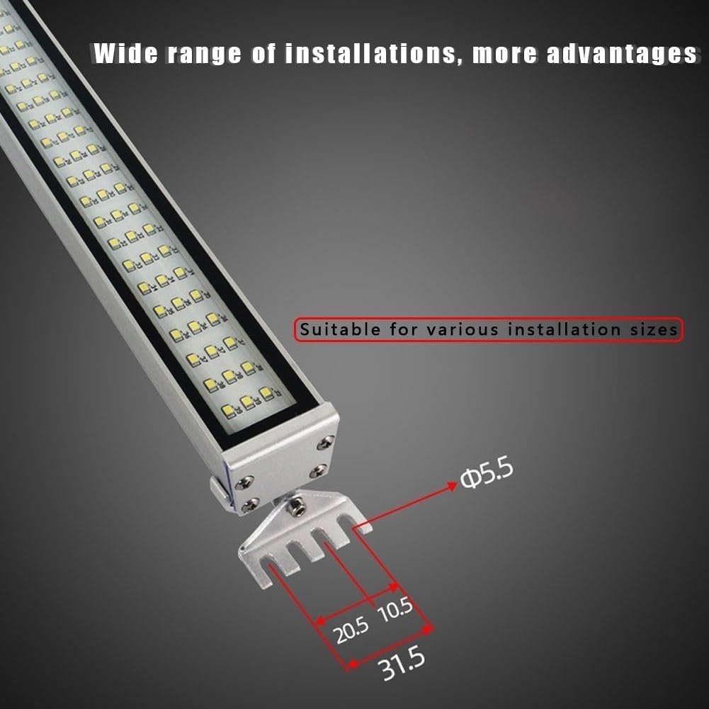 Oświetlenie tokarki CNC LED, wodoodporna i olejoodporna lampa robocza, oświetlenie warsztatu z regulowanym uchwytem, aluminiowa obudowa ze stopu, przeciwwybuchowa lampa LED do oświ