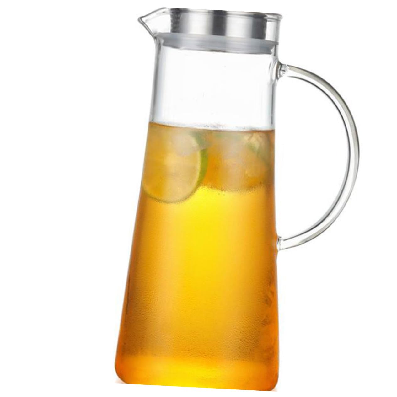 Hemobllo Bottiglia d'Acqua in Vetro Borosilicato 1450ml, Grande | Brocca per Tè Freddo, Superficie Liscia e Sicura, Adatta a Casa Cucina Soggiorno