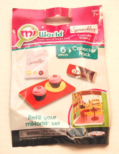 Mi World Collector Pack - Sprinkles Cupcake Bakery - 2 Cupcakes, 1 Plate, 1 Tray, 1 Cupcake Mix and 1 T Shirt