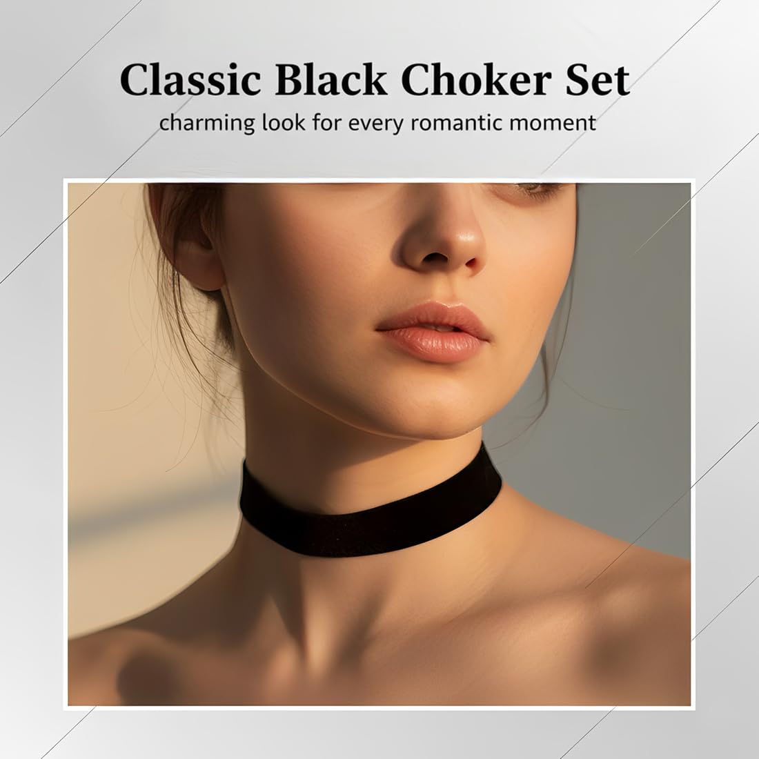 6 piezas de collar de terciopelo,gargantilla negra para mujer,gargantilla de terciopelo para mujer,estilos góticos de gargantilla,estilo punk,para mujeres y niñas,bailes de cumpleaños de Halloween — view 4