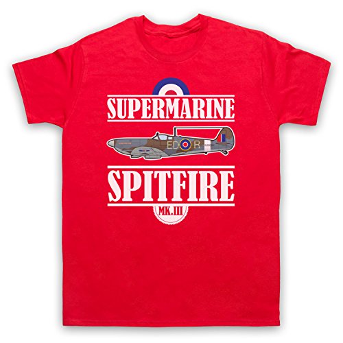 T-shirt Spitfire Supermarine MK III vêtement homme coton imprimé aviation militaire