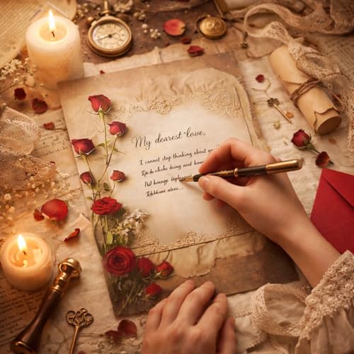 Image of Celebrations Red Envelope with Love Letter for Valentine's Day, Romantic Love Message, Proposal Letter for Girlfriend Boyfriend, Wife & Husband, Anniversary Couples Gift - Pack Of 2