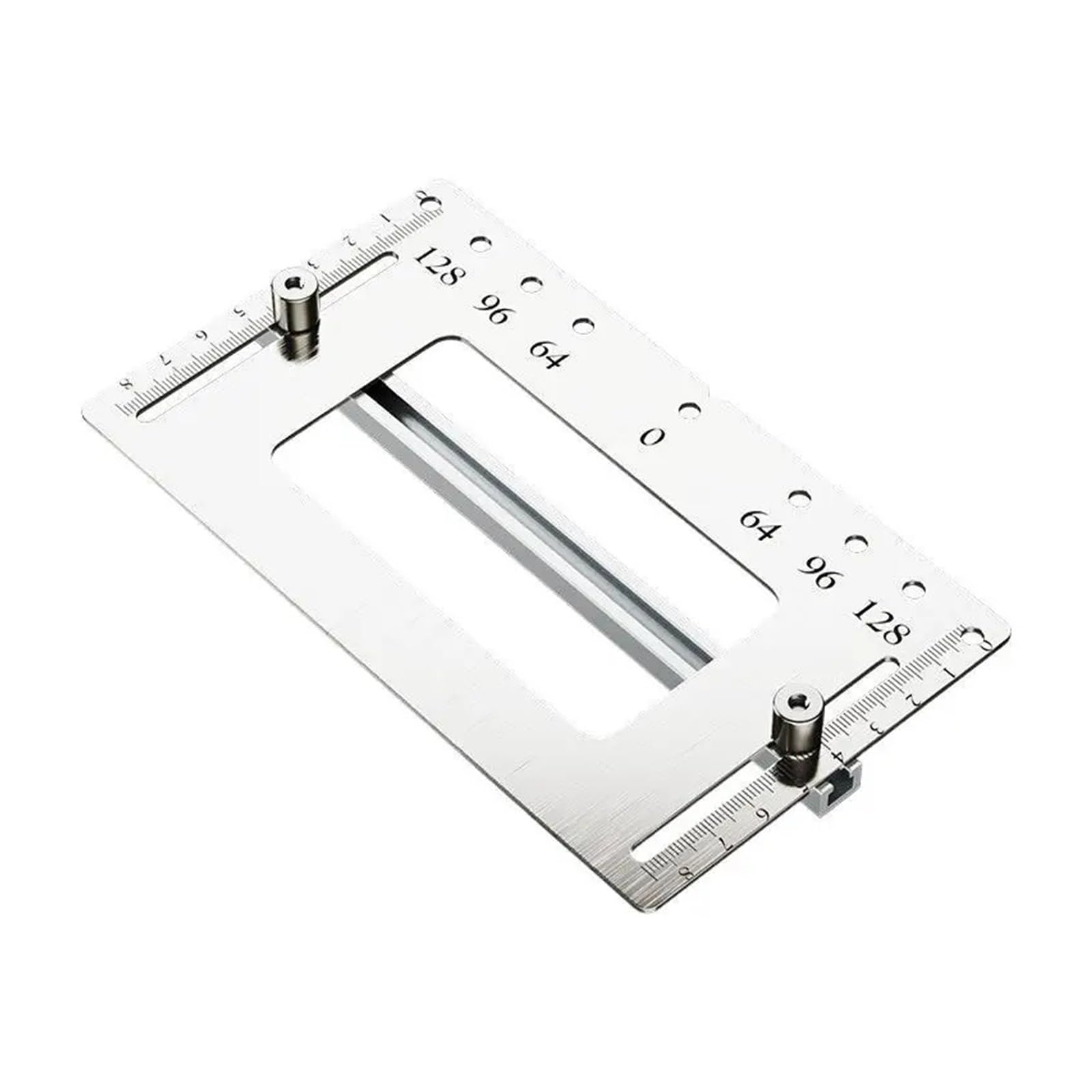 Gabarit d'installation bouton porte en acier inoxydable réglable pour perçage de meuble