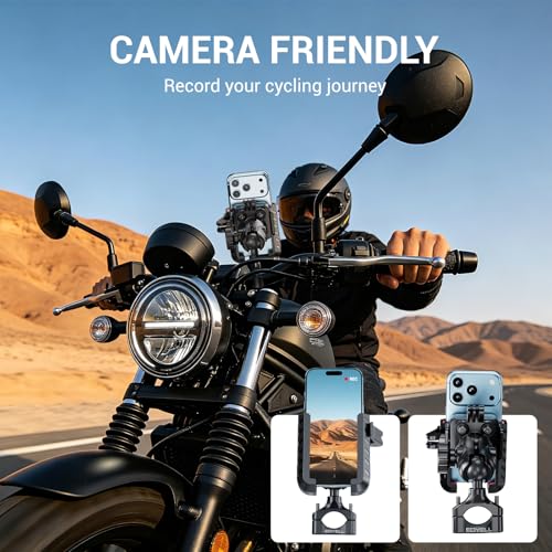 Image of EDYELL Mobile Holder for Bike,Motorcycle Phone Mount Holder, Anti-Theft, Anti-Vibration Dampener Mount,360 Adjustable for Motorcycle Bike ATV Scooter Fit 4.7 inch-7.2 inch Cellphone 12-M Warranty (YF303-A)