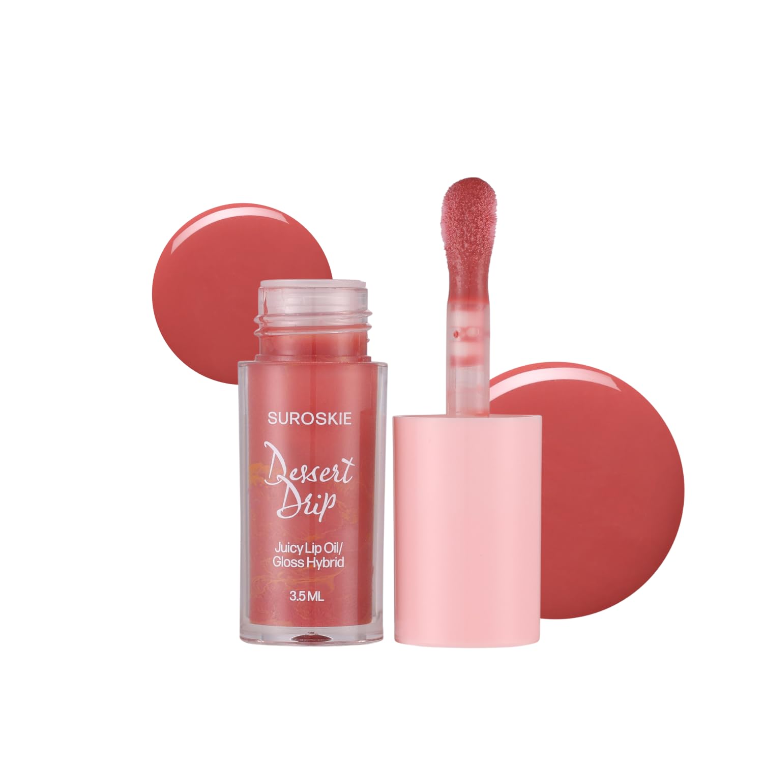 - Lip Oil Dessert Drip Souffle Sheen (Nude, 3.5Ml) | 2-In-1 Formula | Deep Hydrating Gloss | Upto 12 Hrs | High Glossy Shine | Avocado & Shea Butter | Non-Sticky | Korean Lip Gloss For Women