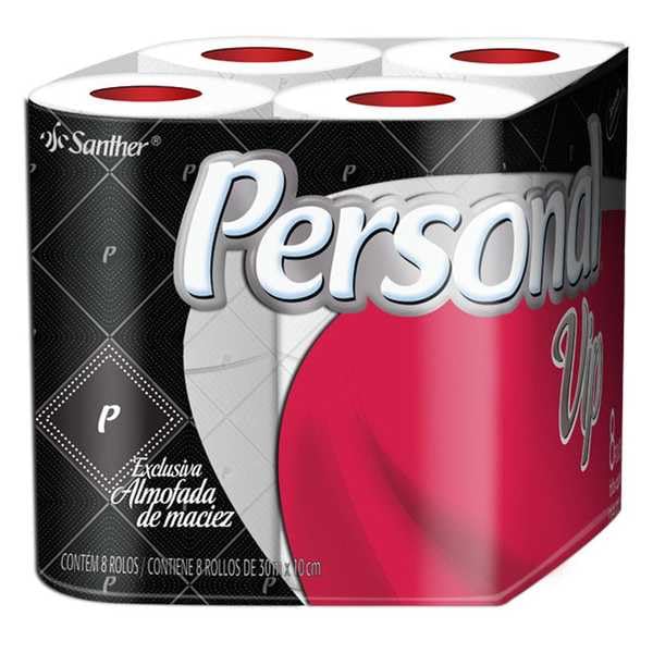 Personal Papel Higiênico Vip Folha Dupla 8 Unidades Branco (Embal...