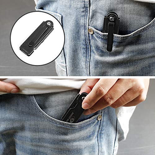 Mossy Oak 2-Pack Folding Pocket Utility Knife Set, Quick Change Box Cutter With Frame Lock, Edc Foldable Razor Knife With Belt Clip, Stone Washed #TOP5