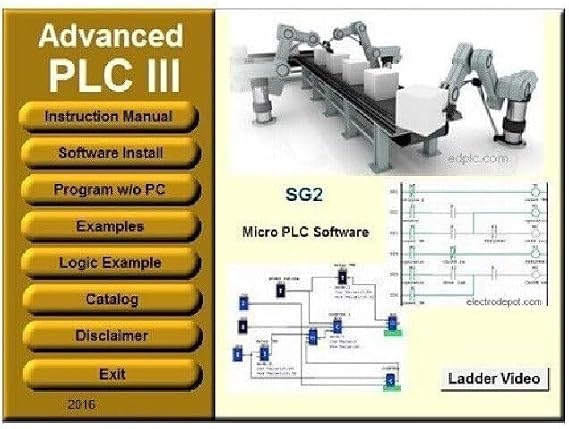 PLC Programmable Controller 4 Relay Outputs 10Amp, 8 DC Inputs, 12/24VDC HMI Display & Keypad, USB