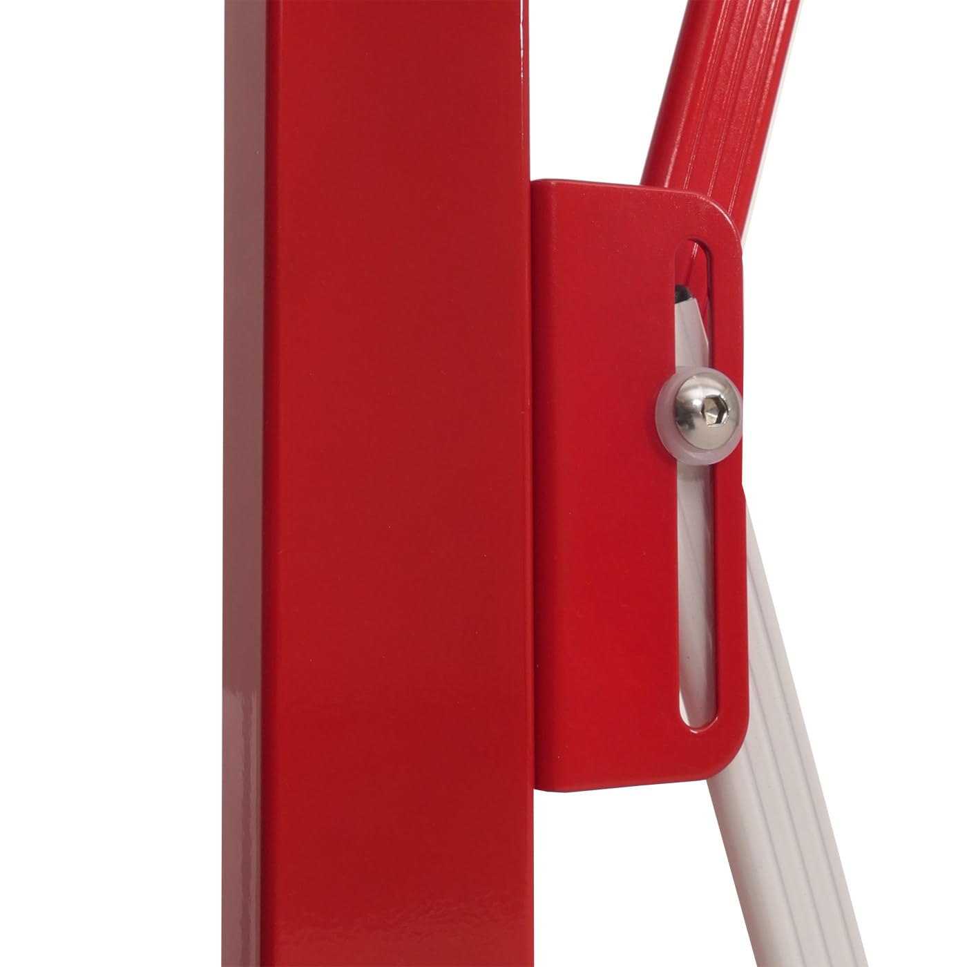 Mendler Alu Absperrgitter HWC-B34 ausziehbar 103x53-411cm - rot-weiß | Zaun, Schutzgitter, Scherengitter, Trenngitter
